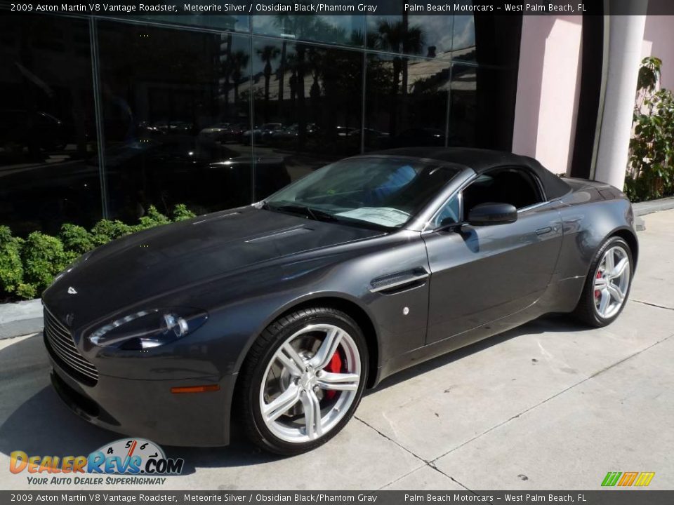 2009 Aston Martin V8 Vantage Roadster Meteorite Silver / Obsidian Black/Phantom Gray Photo #8