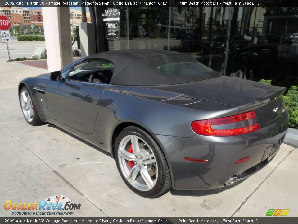 2009 Aston Martin V8 Vantage Roadster Meteorite Silver / Obsidian Black/Phantom Gray Photo #10