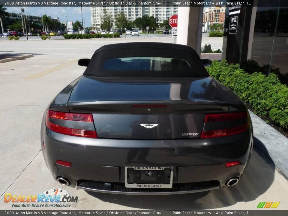 2009 Aston Martin V8 Vantage Roadster Meteorite Silver / Obsidian Black/Phantom Gray Photo #11