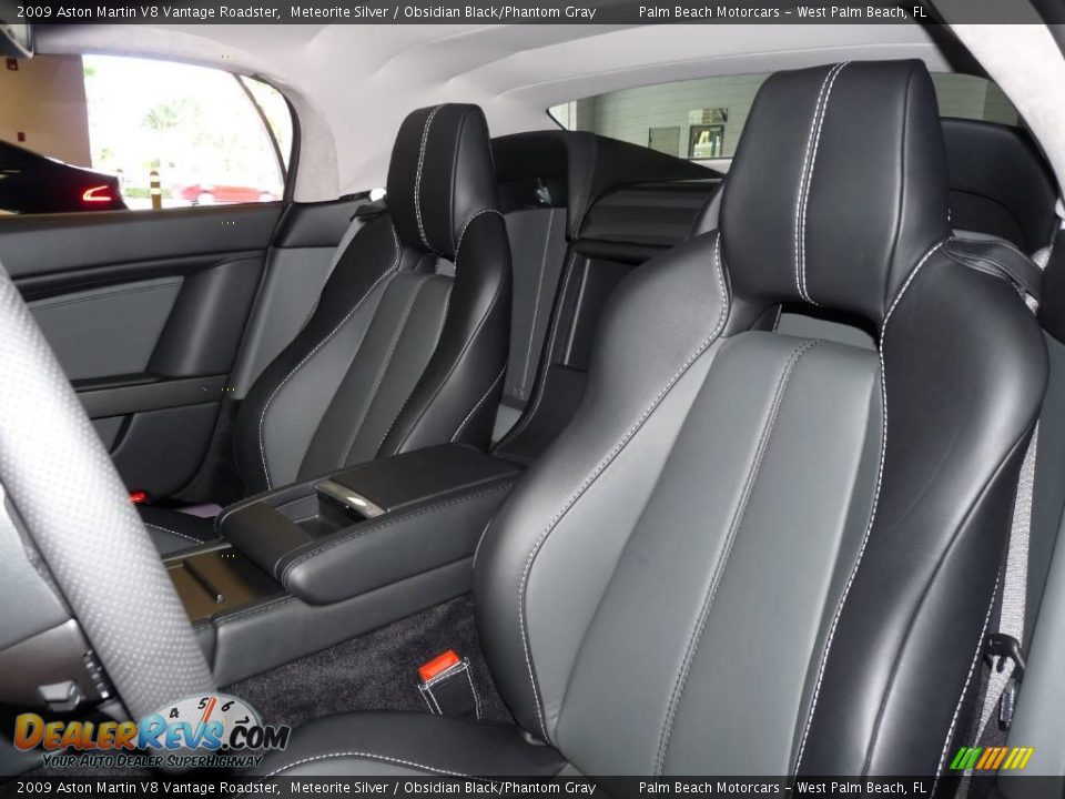2009 Aston Martin V8 Vantage Roadster Meteorite Silver / Obsidian Black/Phantom Gray Photo #15