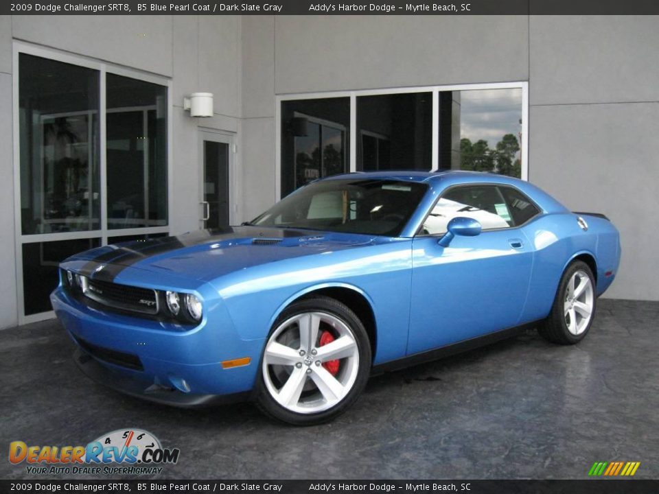2009 Dodge Challenger SRT8 B5 Blue Pearl Coat / Dark Slate Gray Photo #1