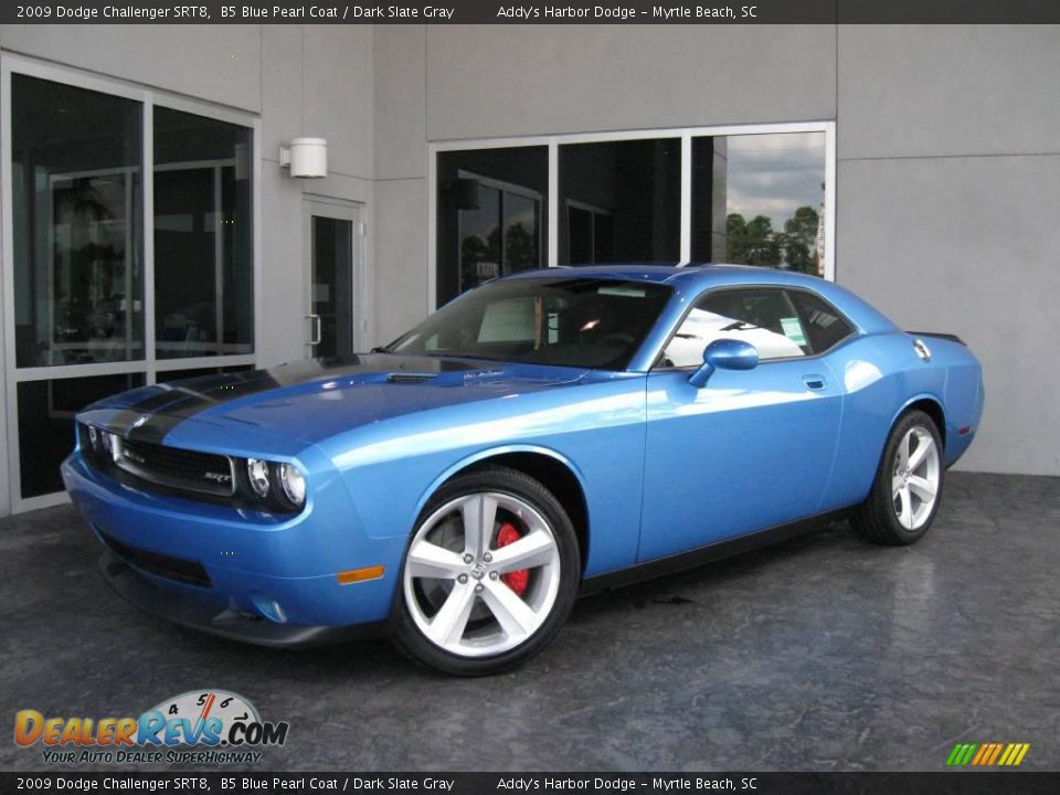 2009 Dodge Challenger SRT8 B5 Blue Pearl Coat / Dark Slate Gray Photo #2