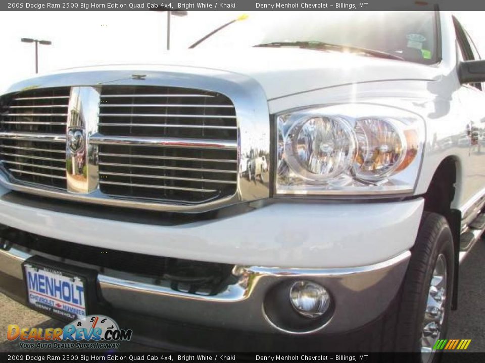 2009 Dodge Ram 2500 Big Horn Edition Quad Cab 4x4 Bright White / Khaki Photo #3