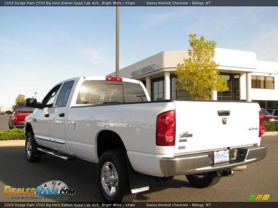 2009 Dodge Ram 2500 Big Horn Edition Quad Cab 4x4 Bright White / Khaki Photo #7