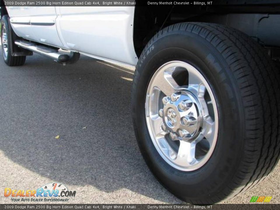 2009 Dodge Ram 2500 Big Horn Edition Quad Cab 4x4 Bright White / Khaki Photo #9