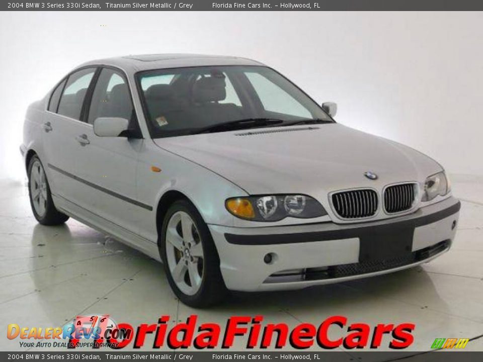 2004 BMW 3 Series 330i Sedan Titanium Silver Metallic / Grey Photo #1