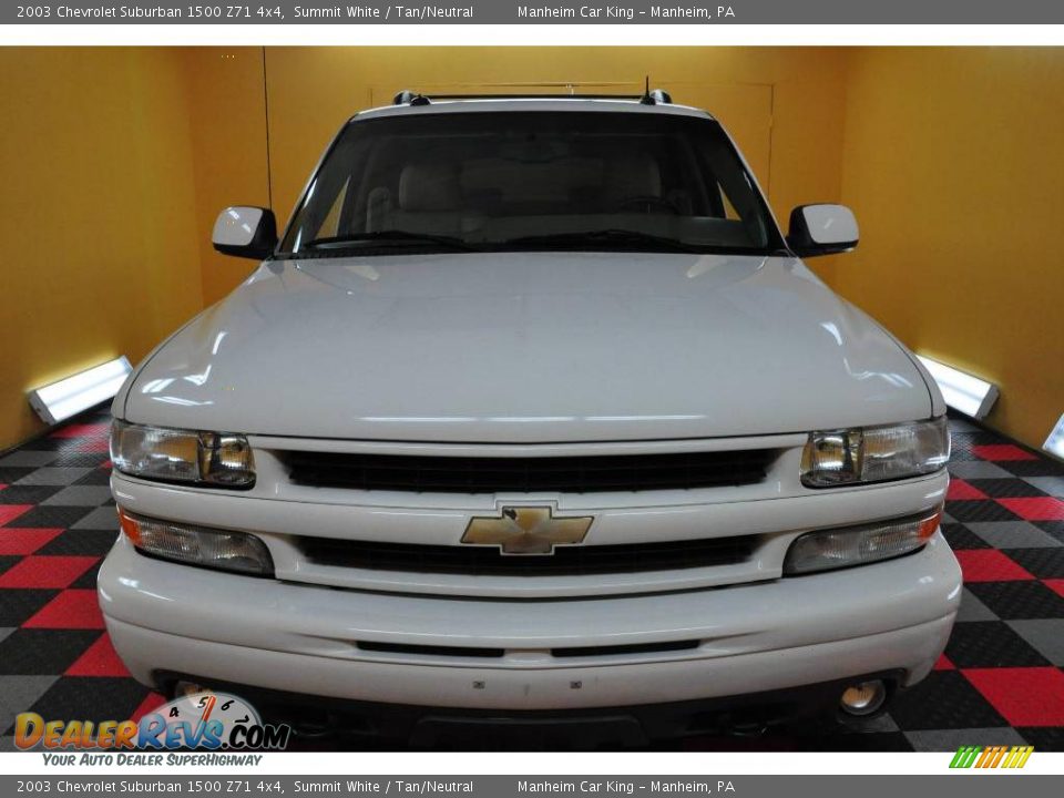 2003 Chevrolet Suburban 1500 Z71 4x4 Summit White / Tan/Neutral Photo #2