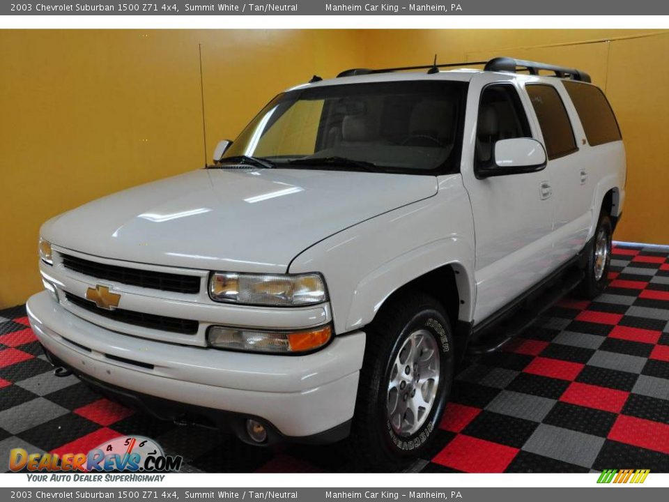 2003 Chevrolet Suburban 1500 Z71 4x4 Summit White / Tan/Neutral Photo #3