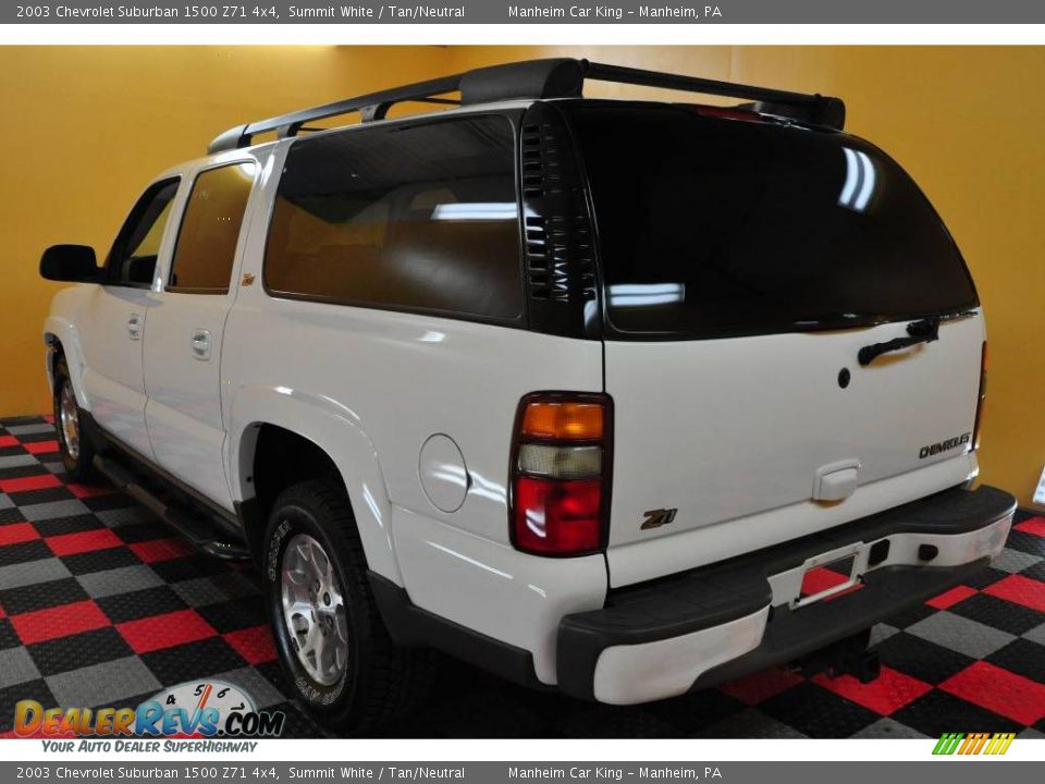 2003 Chevrolet Suburban 1500 Z71 4x4 Summit White / Tan/Neutral Photo #4