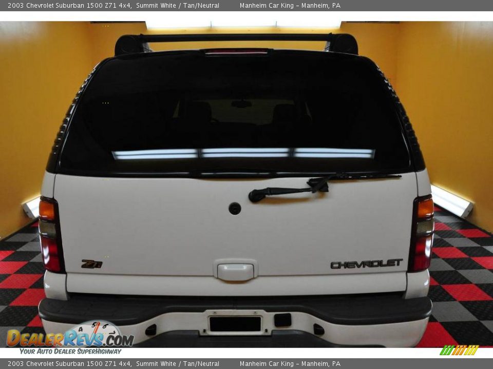 2003 Chevrolet Suburban 1500 Z71 4x4 Summit White / Tan/Neutral Photo #5
