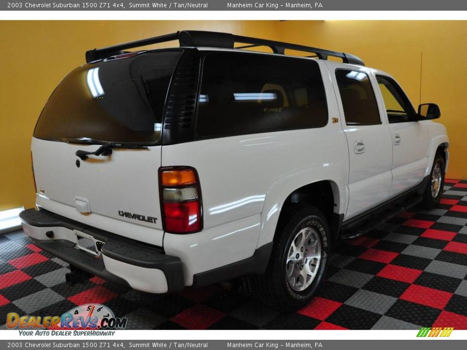 2003 Chevrolet Suburban 1500 Z71 4x4 Summit White / Tan/Neutral Photo #6