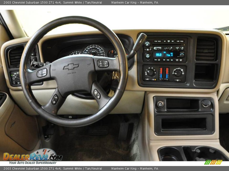 2003 Chevrolet Suburban 1500 Z71 4x4 Summit White / Tan/Neutral Photo #7