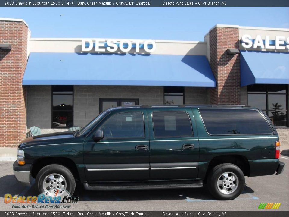 2003 Chevrolet Suburban 1500 LT 4x4 Dark Green Metallic / Gray/Dark Charcoal Photo #1
