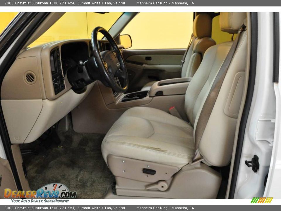 2003 Chevrolet Suburban 1500 Z71 4x4 Summit White / Tan/Neutral Photo #11