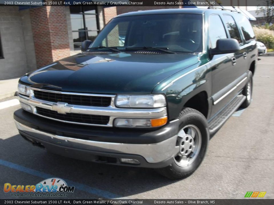 2003 Chevrolet Suburban 1500 LT 4x4 Dark Green Metallic / Gray/Dark Charcoal Photo #2