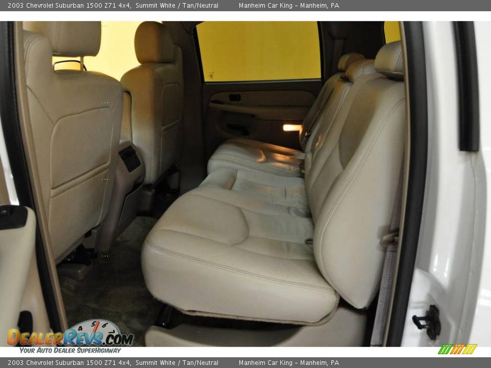 2003 Chevrolet Suburban 1500 Z71 4x4 Summit White / Tan/Neutral Photo #13
