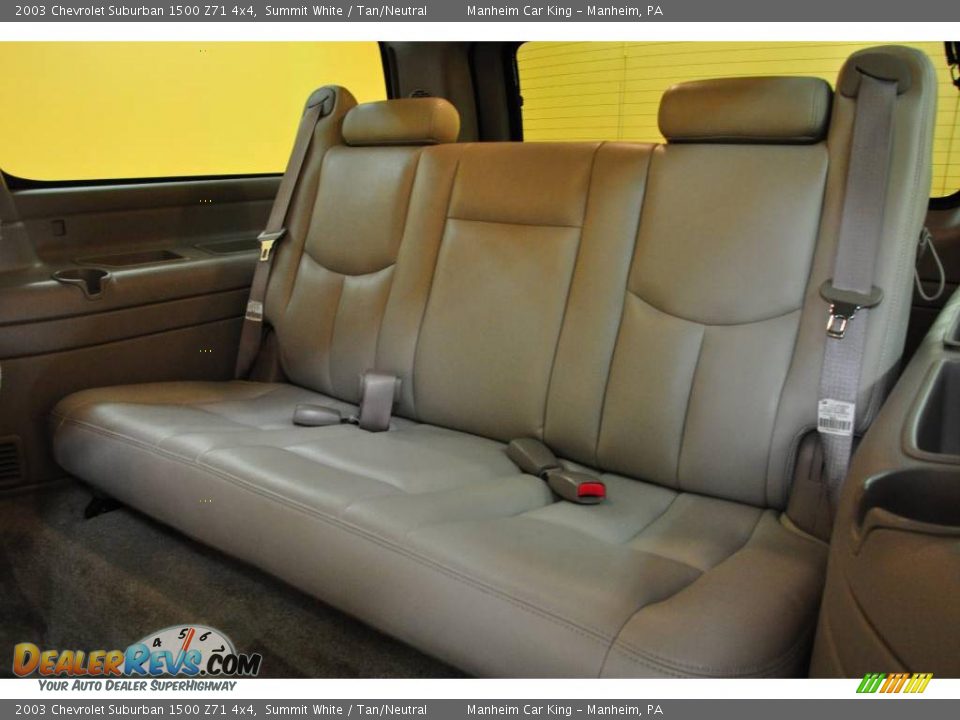 2003 Chevrolet Suburban 1500 Z71 4x4 Summit White / Tan/Neutral Photo #14