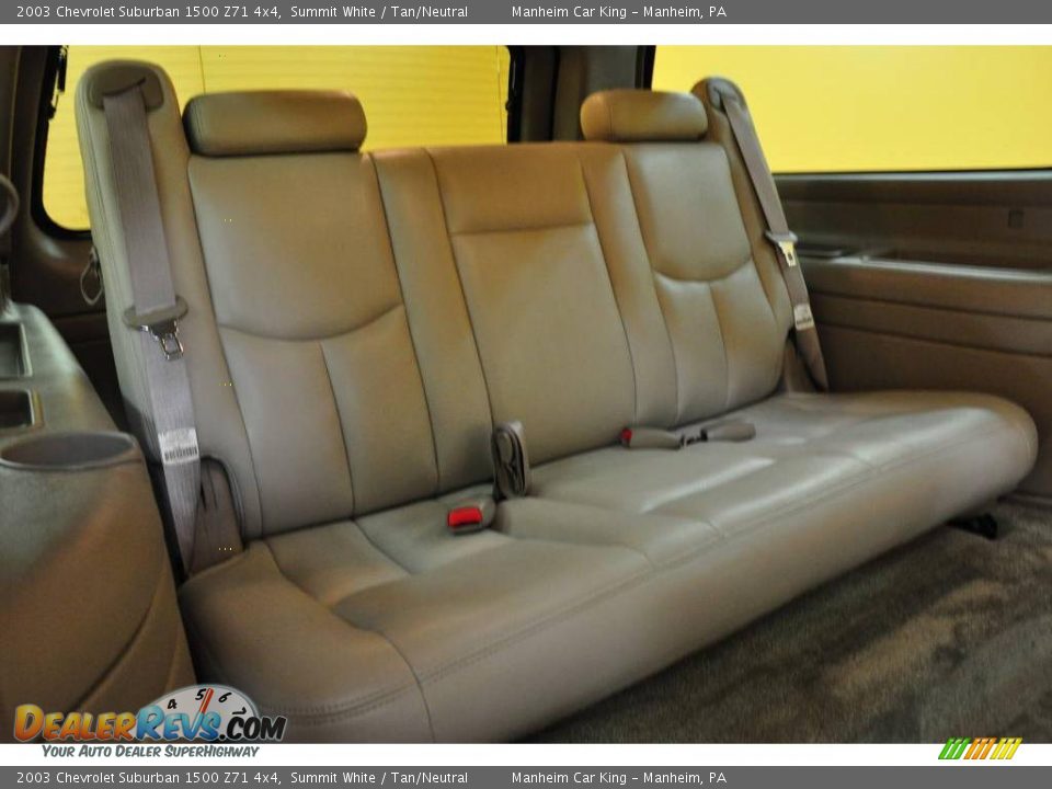 2003 Chevrolet Suburban 1500 Z71 4x4 Summit White / Tan/Neutral Photo #16
