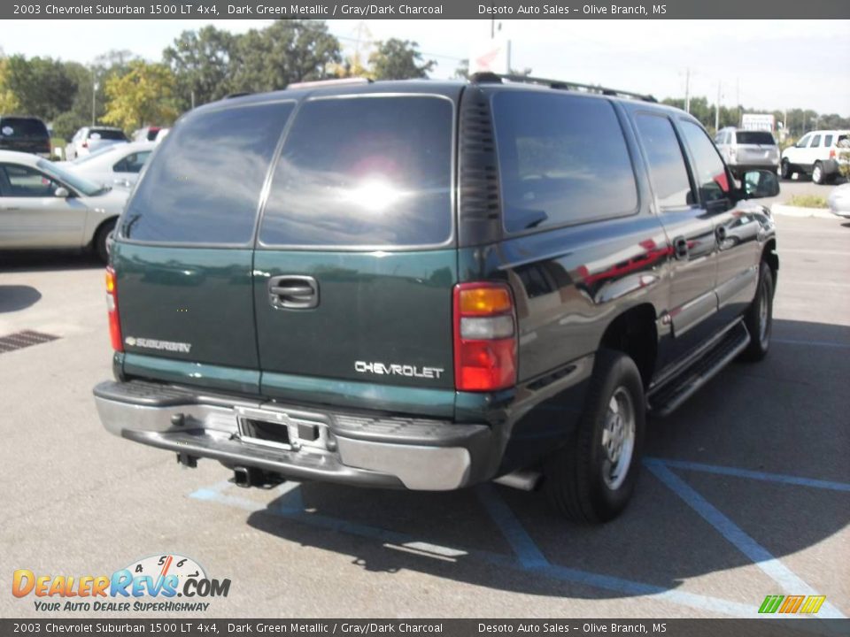 2003 Chevrolet Suburban 1500 LT 4x4 Dark Green Metallic / Gray/Dark Charcoal Photo #6