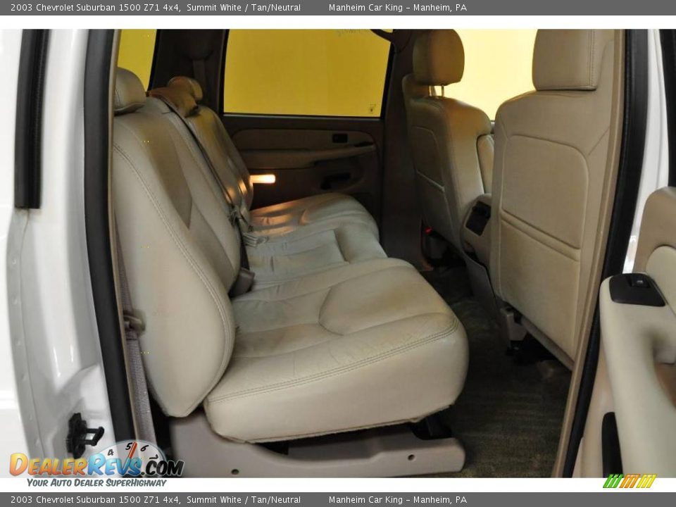 2003 Chevrolet Suburban 1500 Z71 4x4 Summit White / Tan/Neutral Photo #17