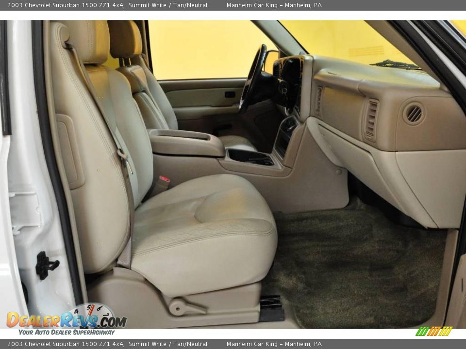 2003 Chevrolet Suburban 1500 Z71 4x4 Summit White / Tan/Neutral Photo #18