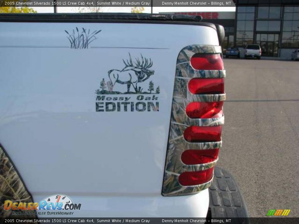 2005 Chevrolet Silverado 1500 LS Crew Cab 4x4 Summit White / Medium Gray Photo #10