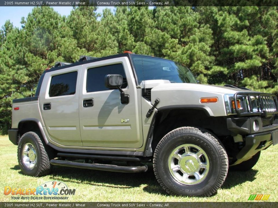 2005 Hummer H2 SUT Pewter Metallic / Wheat Photo #2