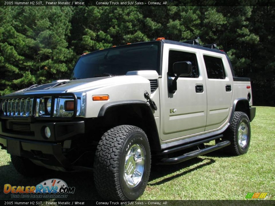 2005 Hummer H2 SUT Pewter Metallic / Wheat Photo #6
