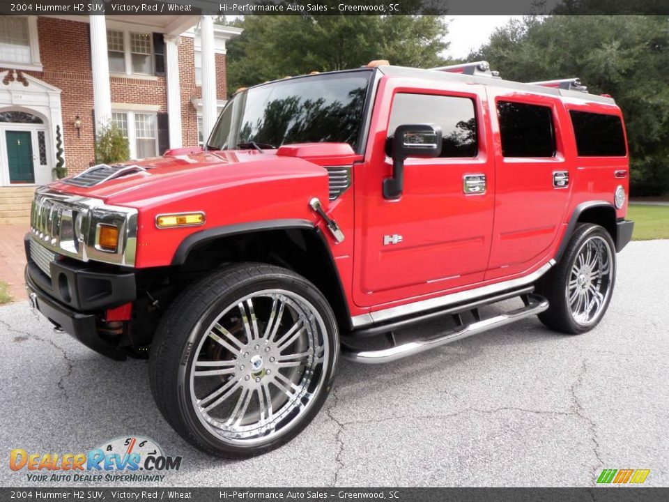 2004 Hummer H2 SUV Victory Red / Wheat Photo #2