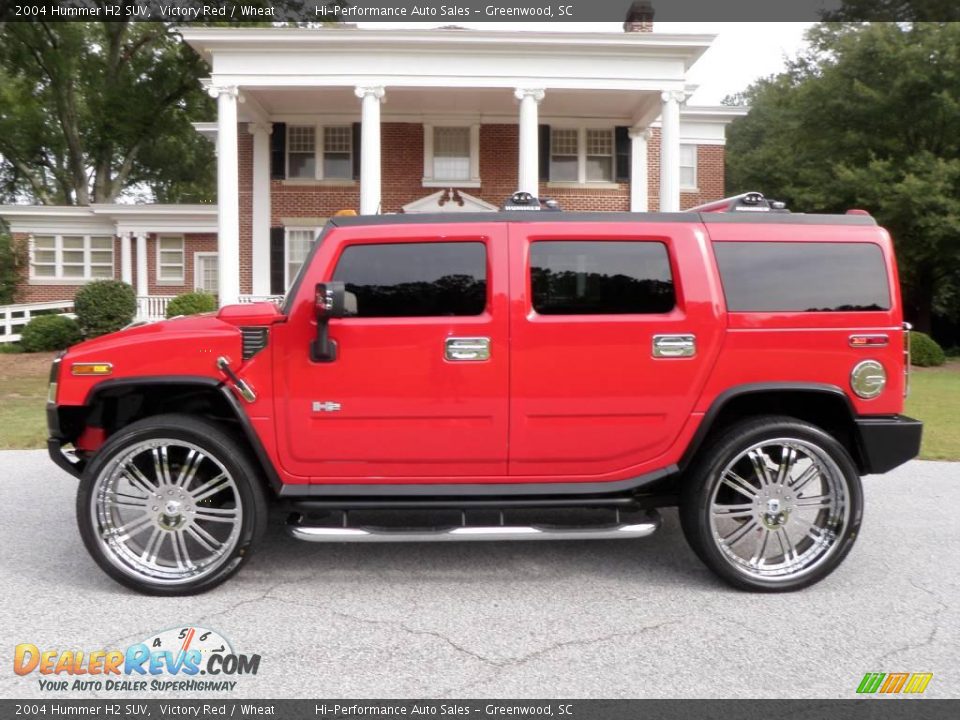 2004 Hummer H2 SUV Victory Red / Wheat Photo #3