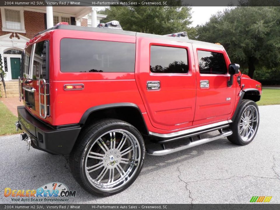 2004 Hummer H2 SUV Victory Red / Wheat Photo #8