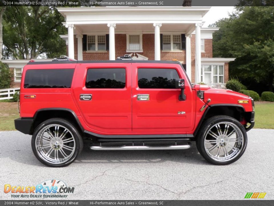 2004 Hummer H2 SUV Victory Red / Wheat Photo #9