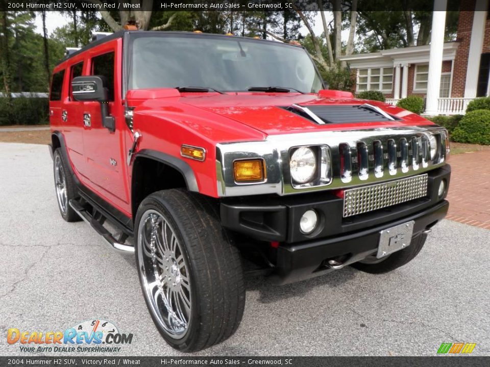 2004 Hummer H2 SUV Victory Red / Wheat Photo #11