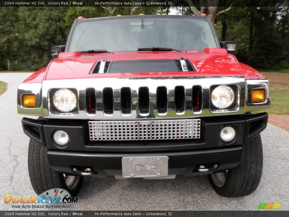 2004 Hummer H2 SUV Victory Red / Wheat Photo #12