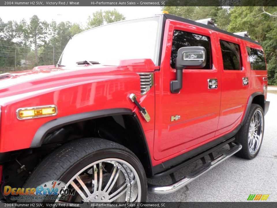 2004 Hummer H2 SUV Victory Red / Wheat Photo #17