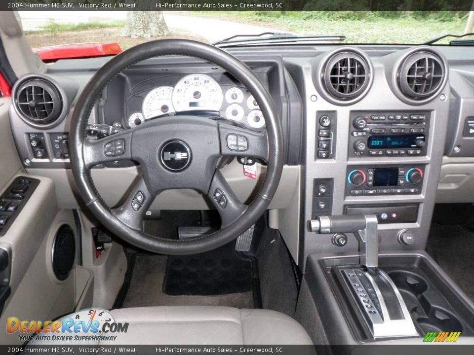 2004 Hummer H2 SUV Victory Red / Wheat Photo #34