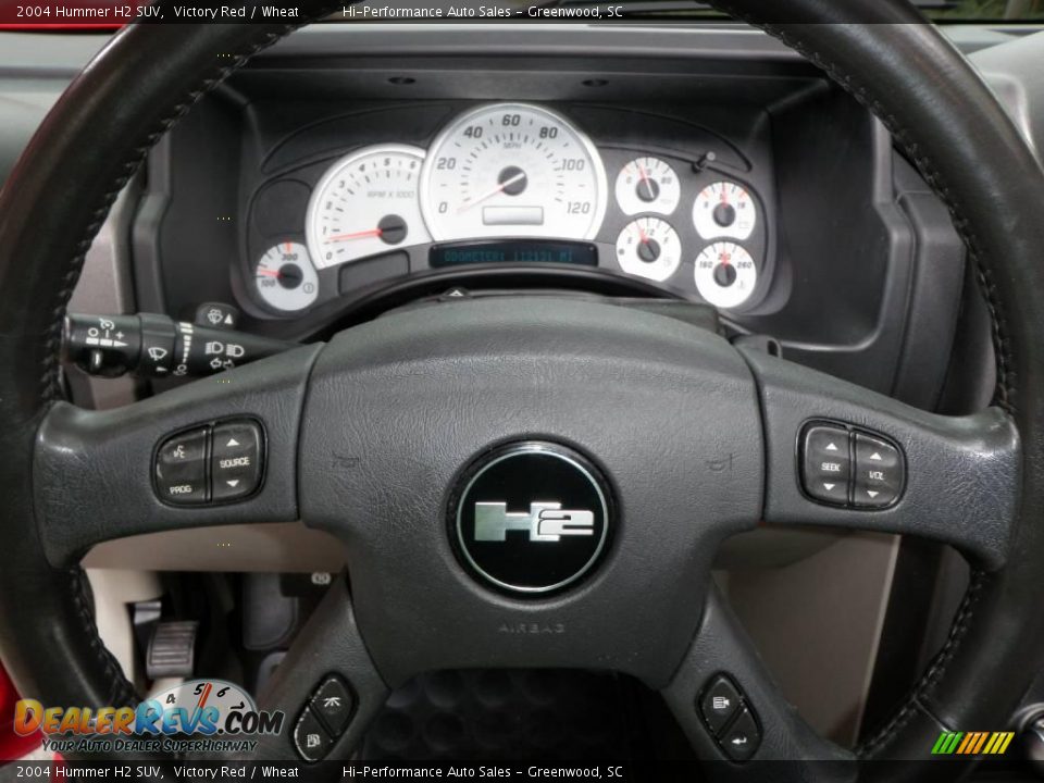 2004 Hummer H2 SUV Victory Red / Wheat Photo #36