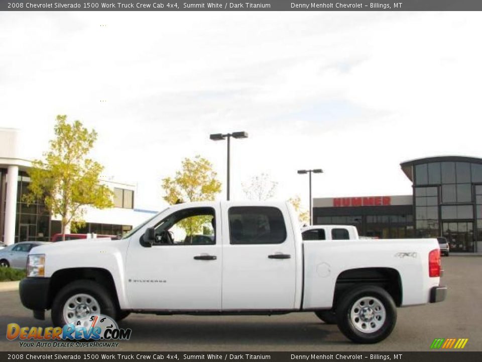 2008 Chevrolet Silverado 1500 Work Truck Crew Cab 4x4 Summit White / Dark Titanium Photo #1