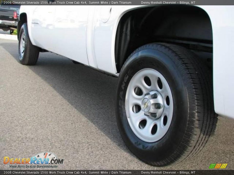 2008 Chevrolet Silverado 1500 Work Truck Crew Cab 4x4 Summit White / Dark Titanium Photo #7