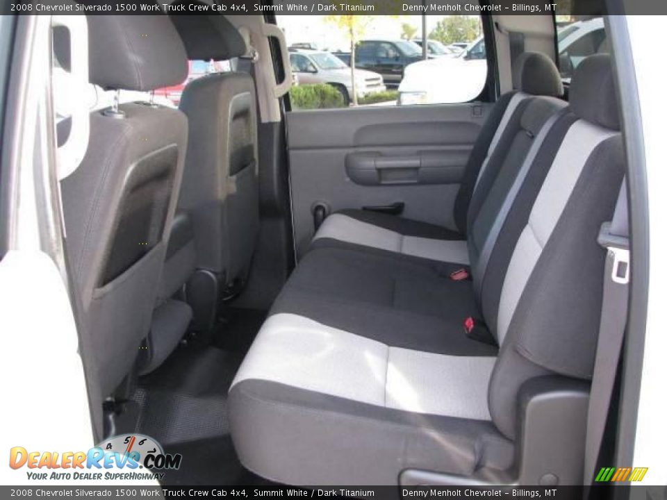 2008 Chevrolet Silverado 1500 Work Truck Crew Cab 4x4 Summit White / Dark Titanium Photo #8