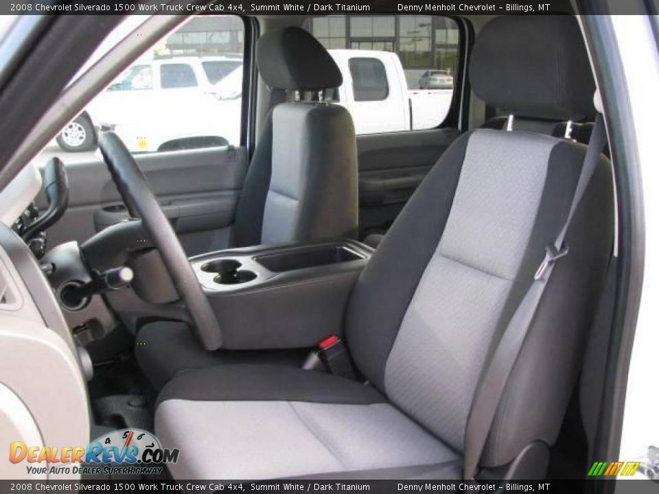 2008 Chevrolet Silverado 1500 Work Truck Crew Cab 4x4 Summit White / Dark Titanium Photo #9