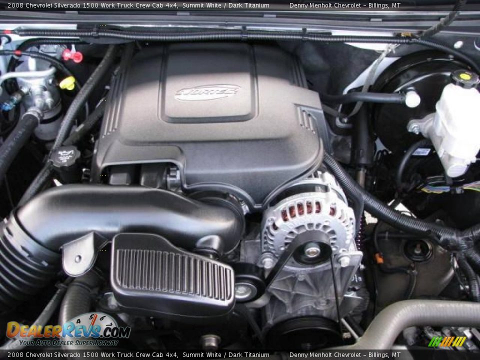 2008 Chevrolet Silverado 1500 Work Truck Crew Cab 4x4 Summit White / Dark Titanium Photo #12