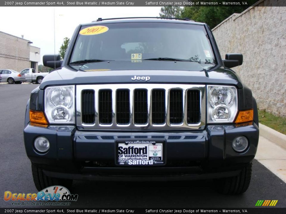 2007 Jeep Commander Sport 4x4 Steel Blue Metallic / Medium Slate Gray Photo #2