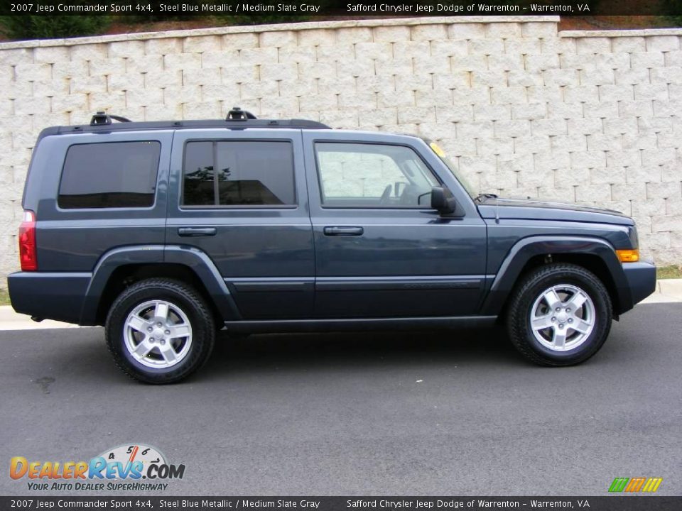 2007 Jeep Commander Sport 4x4 Steel Blue Metallic / Medium Slate Gray Photo #4
