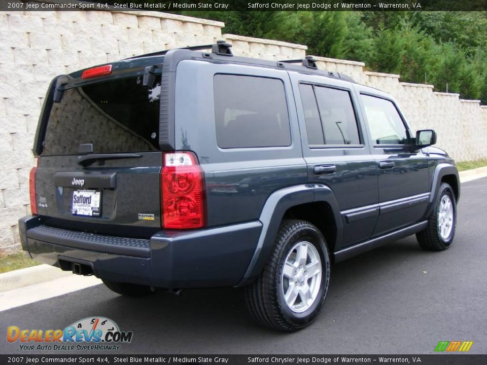 2007 Jeep Commander Sport 4x4 Steel Blue Metallic / Medium Slate Gray Photo #5