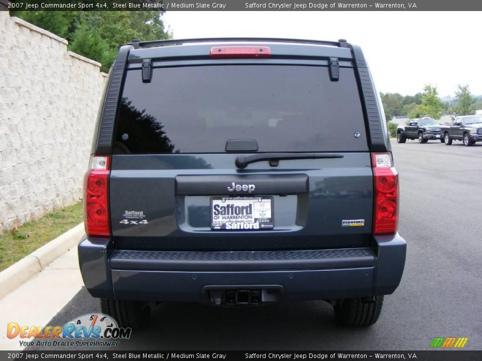 2007 Jeep Commander Sport 4x4 Steel Blue Metallic / Medium Slate Gray Photo #6