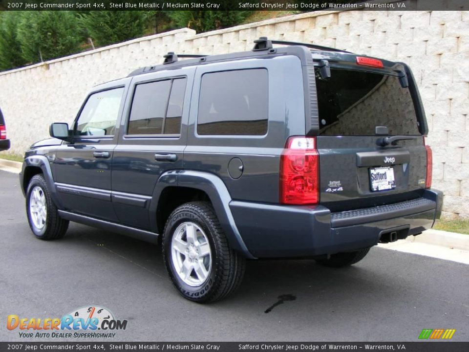 2007 Jeep Commander Sport 4x4 Steel Blue Metallic / Medium Slate Gray Photo #7