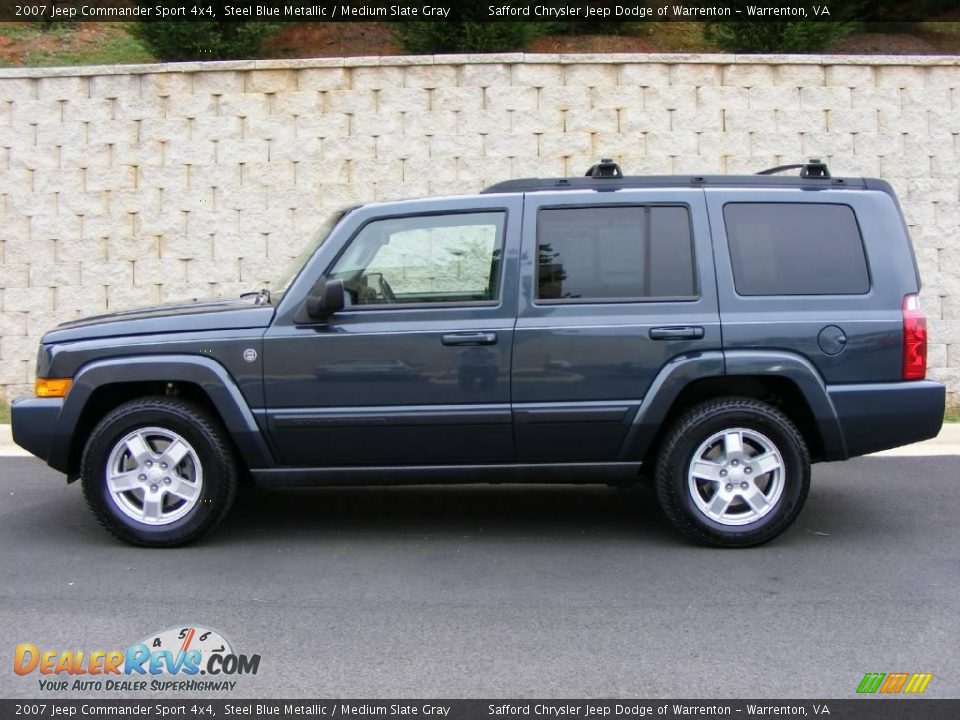 2007 Jeep Commander Sport 4x4 Steel Blue Metallic / Medium Slate Gray Photo #8