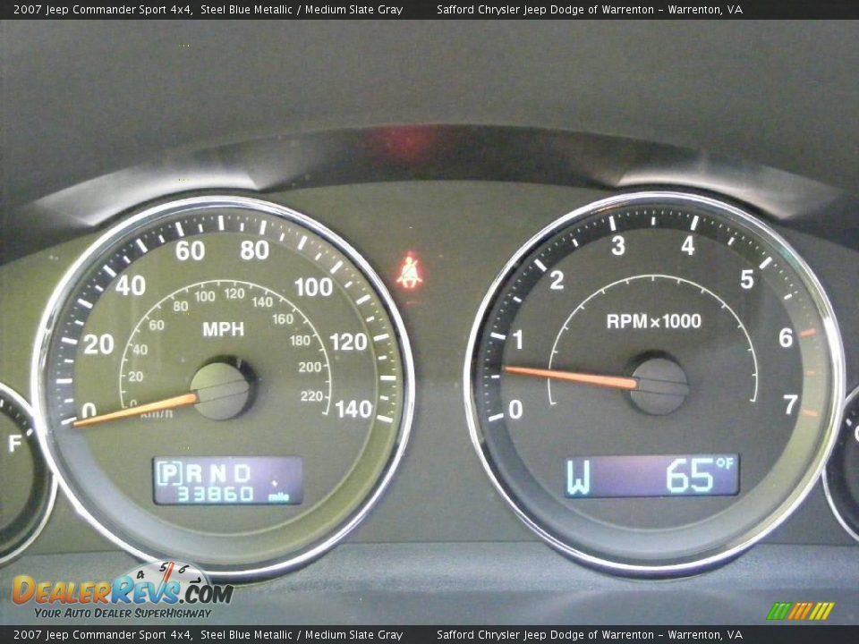 2007 Jeep Commander Sport 4x4 Steel Blue Metallic / Medium Slate Gray Photo #9