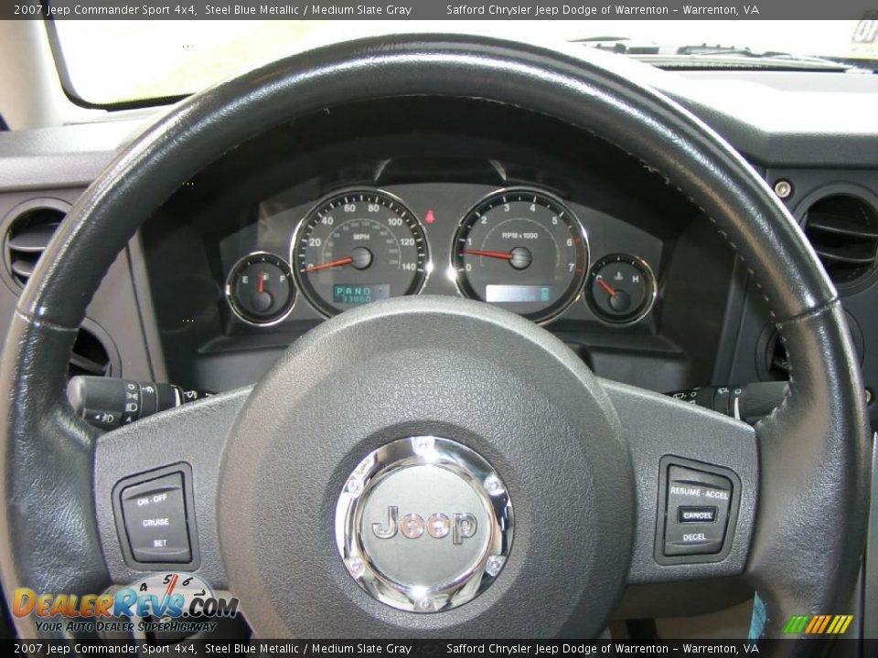2007 Jeep Commander Sport 4x4 Steel Blue Metallic / Medium Slate Gray Photo #12